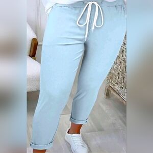 Light Blue Women's Pull-On Jogger Pants